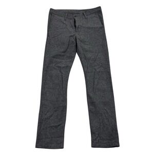 Left Field Vtg Mens Size 32 Japanese Flannel Gray Wool Button Fly Straight Pants